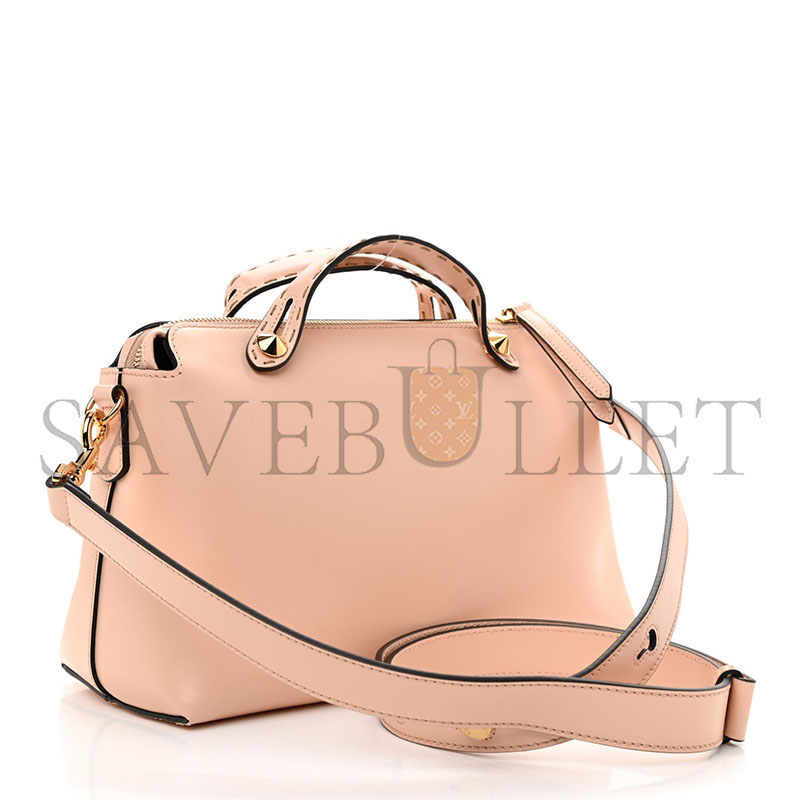 F**di vitello king logo embossed medium by the way boston bag light rose (27*18*12cm)